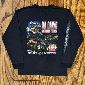 Y2K Da Dawg Rottweiler Monster Truck Long Sleeve T Shirt